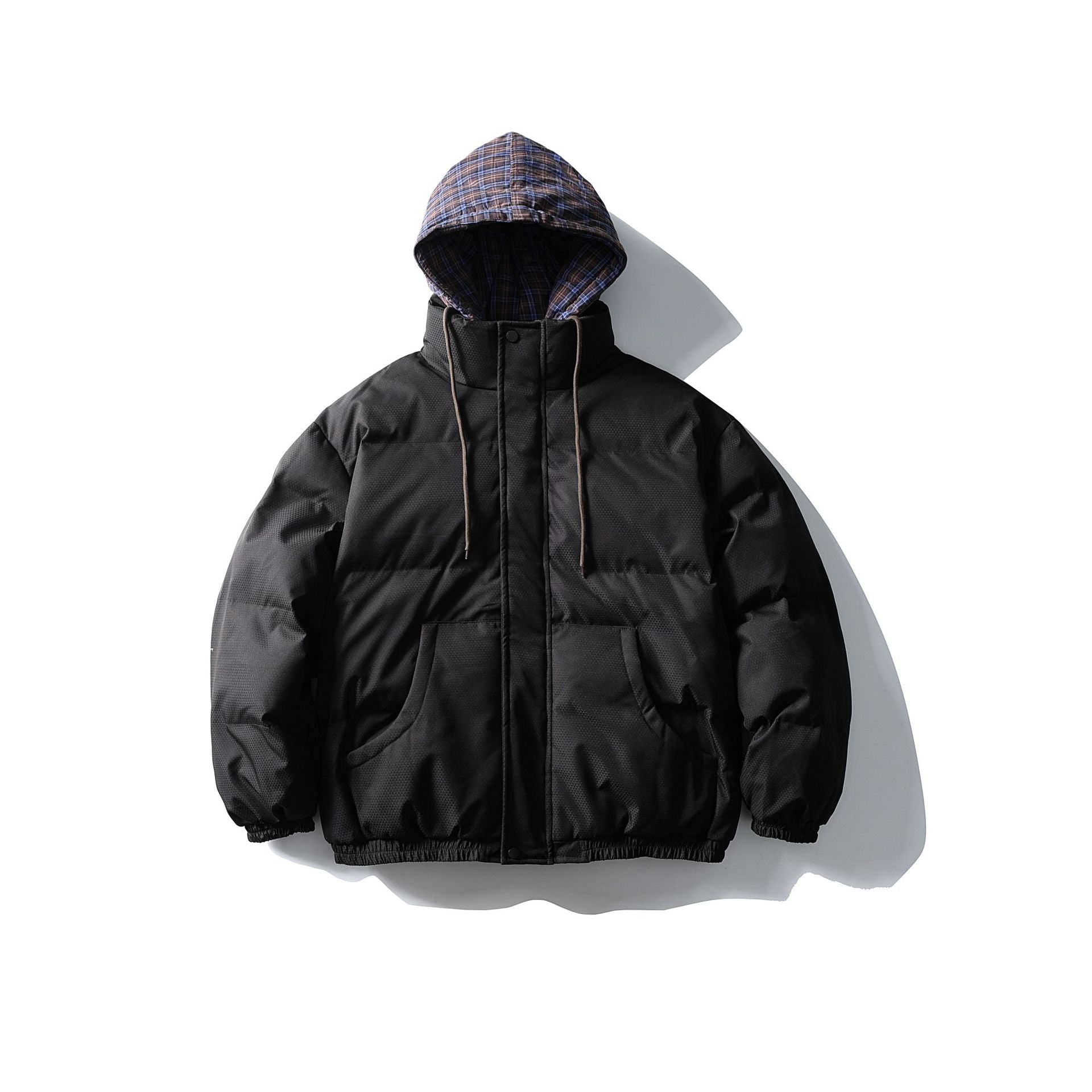 False Two-Piece Hooded Cotton Coat Unisex Loose Casual Cotton Jacket - SMSB 66