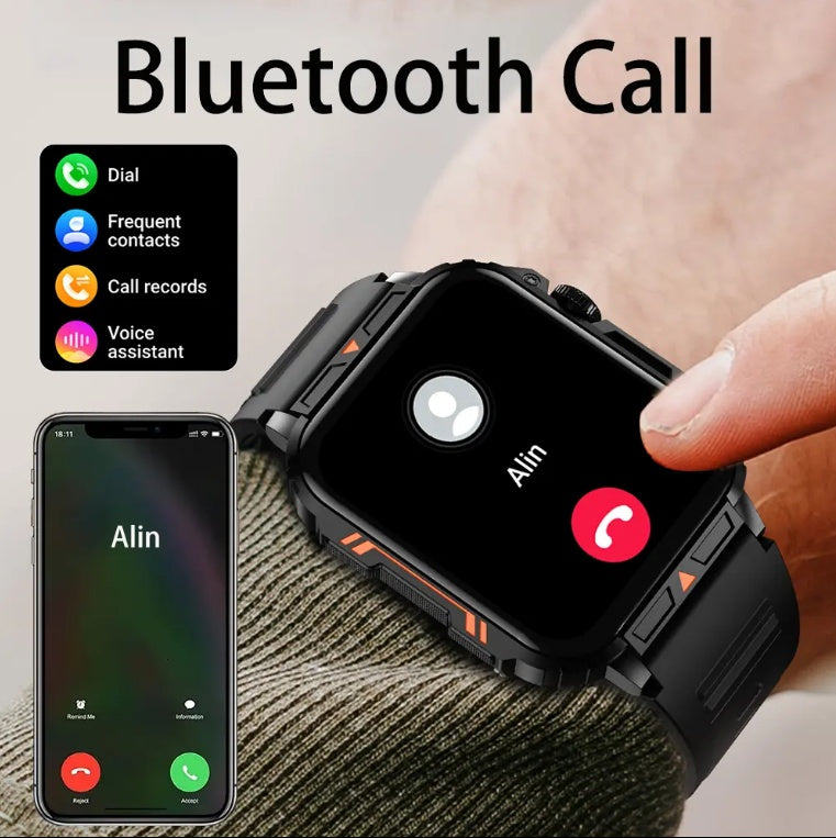 L81 Outdoor Sports Square Smartwatch Answer Call Big Battery Fitness Tracker Waterproof Smartwatch Men For IOS Android - SMSB 66