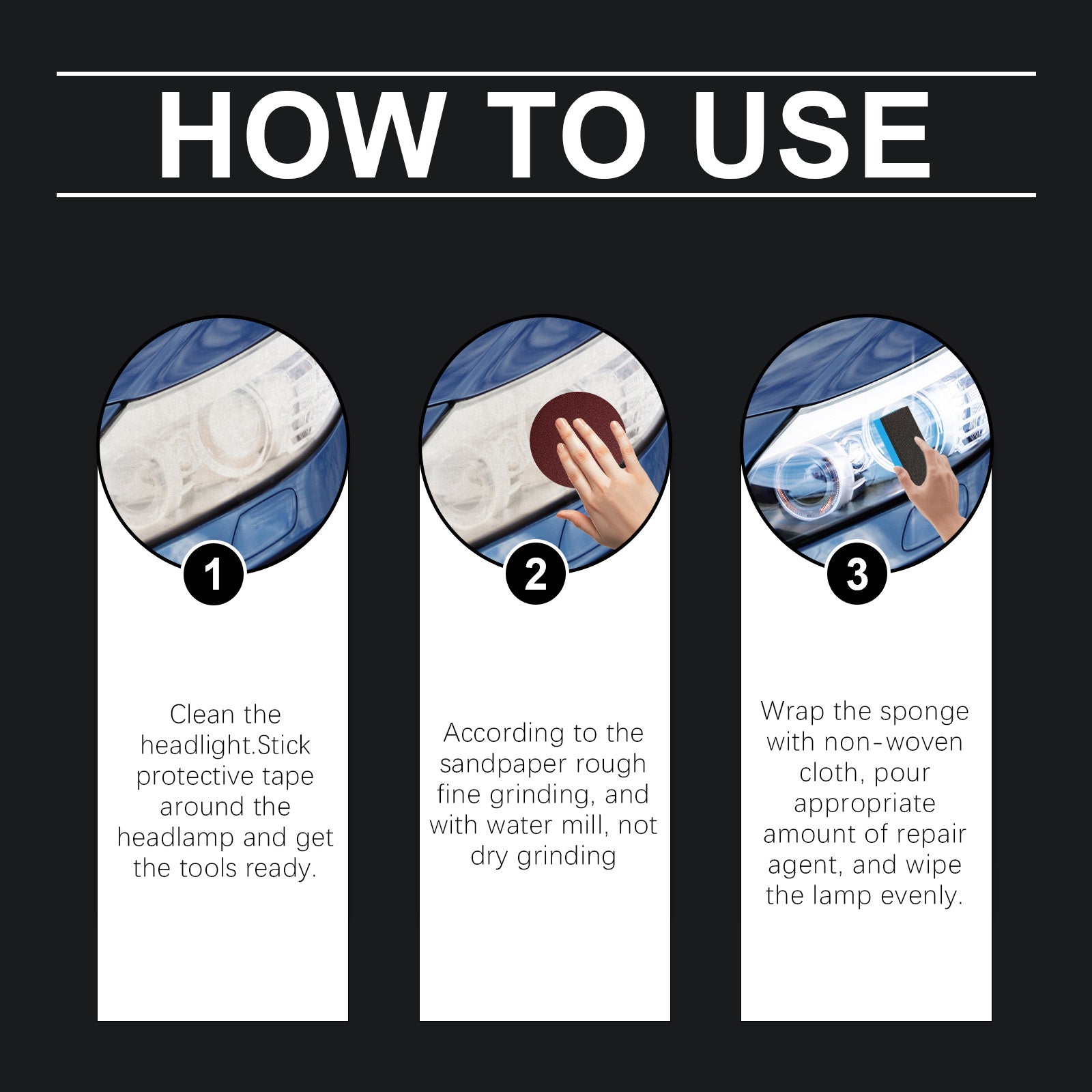  OUHOE Car Lamp Repair Spray (10ml) Car Headlamp Cover Scratch Polishing Car Headlamp Repair And Refurbishment Repair Agent #