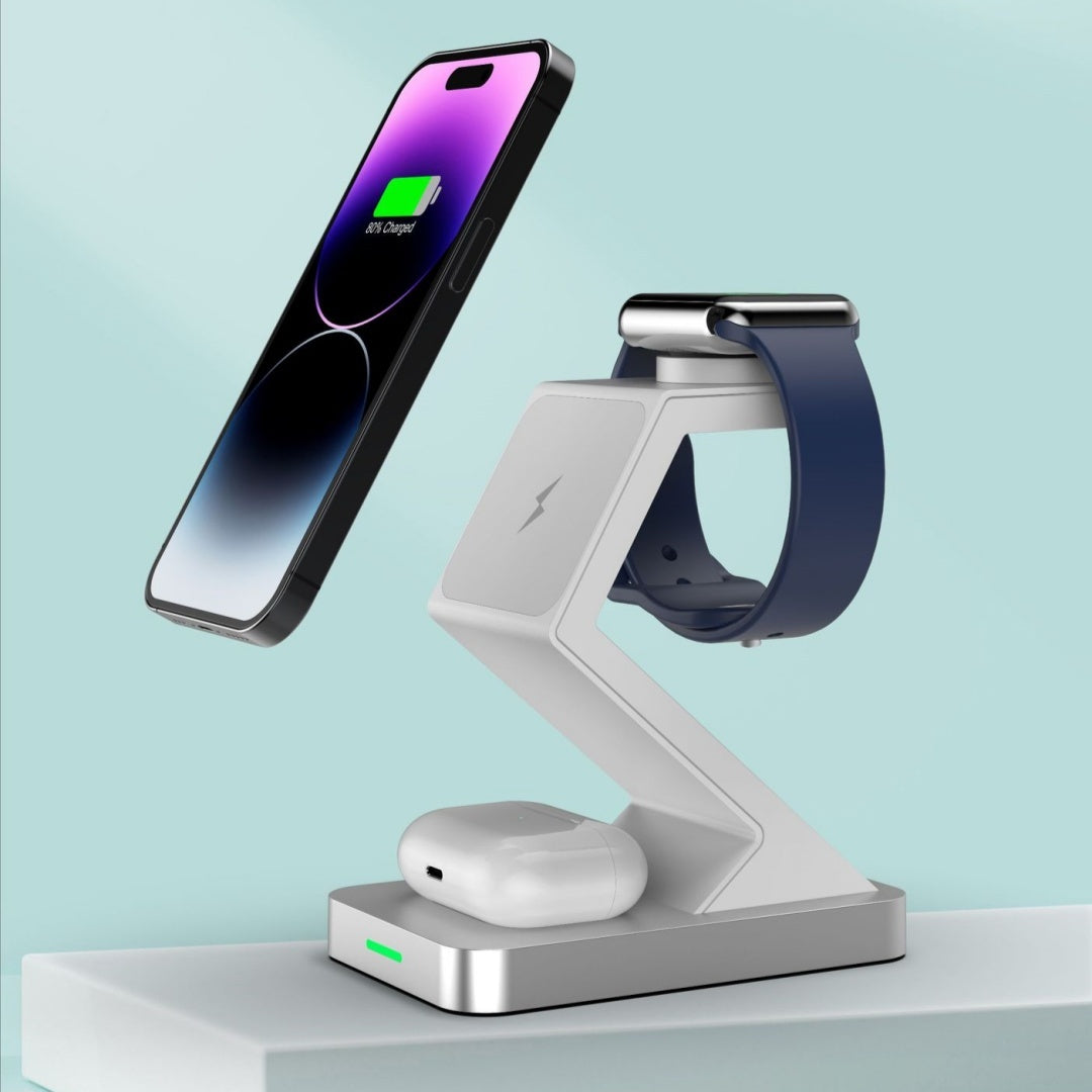 Three In One Magnetic Wireless Charger Phone Holder - SMSB 66