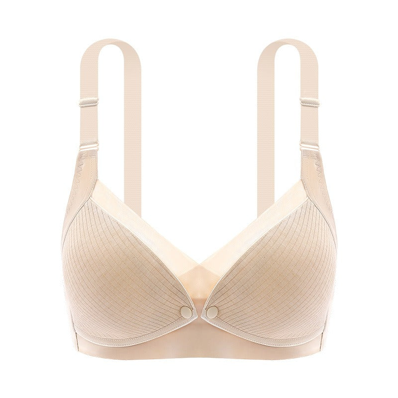 Nursing Underwear Maternity Underwear Front Open Buckle Thin Seamless Bra Cotton Lining Large Size Nursing Bra - SMSB 66