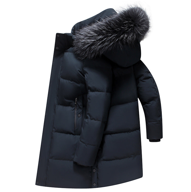 Fur Collar Mid-length Light Luxury Thickened Warm Cold-resistant Hooded Down Jacket - SMSB 66