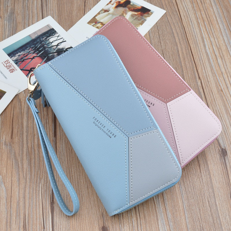 Luxury Brand Leather Wallets Women Long Zipper Coin Purses Tassel Design Clutch Wallets Female Money Bag Credit Card Holder - SMSB 66