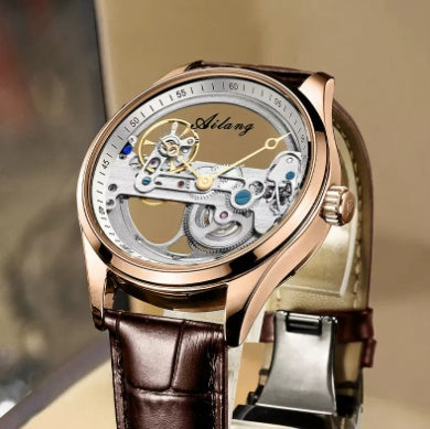 Automatic Mechanical Watch Creative Hollow Male Watch Generation Silicone Band Watch SMSB 66