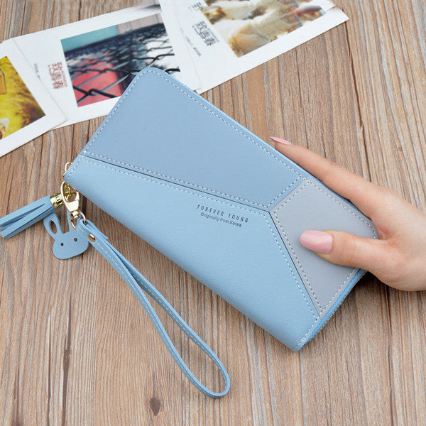 Luxury Brand Leather Wallets Women Long Zipper Coin Purses Tassel Design Clutch Wallets Female Money Bag Credit Card Holder - SMSB 66