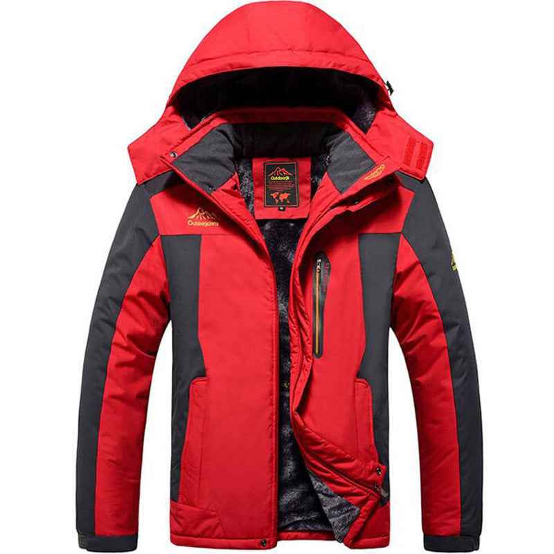 Men's outdoor fishing suit winter windproof and cold resistant with thick fleece mountaineering jacket for men - SMSB 66