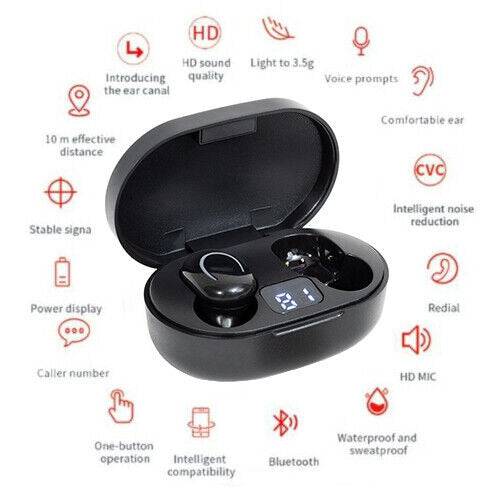 Bluetooth 5.3 Headphones In Ear Wireless TWS Sport Headphones IPX-5 With Microphone De - SMSB 66