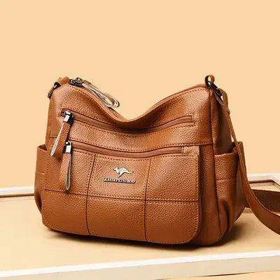 Real Leather Women's New Large Capacity Crossbody Bag - SMSB 66