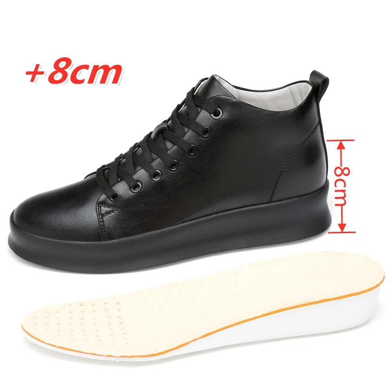 Summer Fashion Invisible Height-Increasing Shoes 8CM Korean Style British Invisible Height-Increasing Men's Shoes Casual Sports Sneakers - SMSB 66