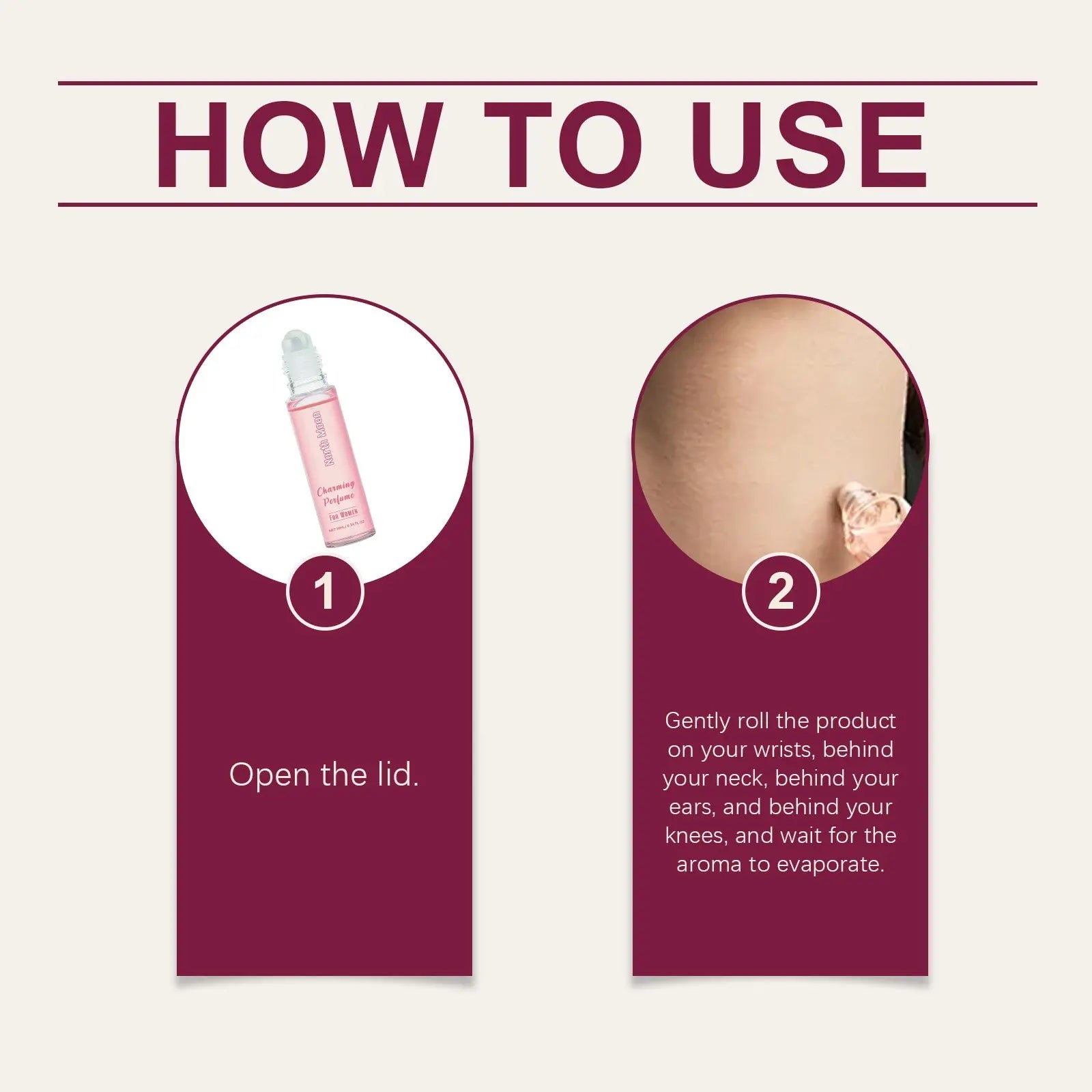 Rose Pheromone Roll-On Perfume For Women Portable Fragrance Light Fresh Niche Perfume eprolo