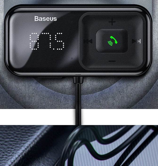 Cat Head MP3 Lithium Battery Dual USB LED Car Charger Mini With Screen - SMSB 66