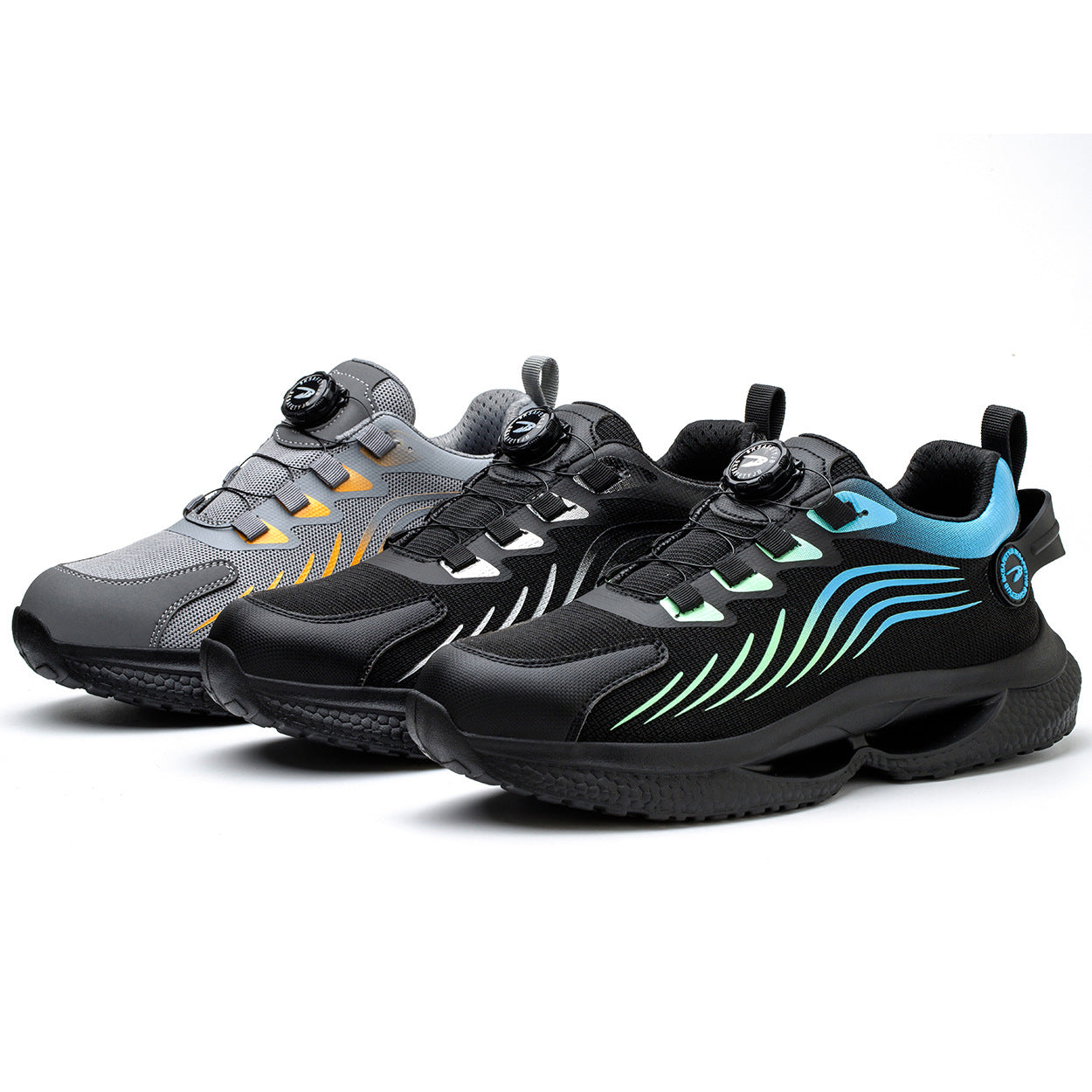 Safety shoes anti smashing anti piercing anti slip wear-resistant steel toe shoes lazy no tie safety shoes - SMSB 66