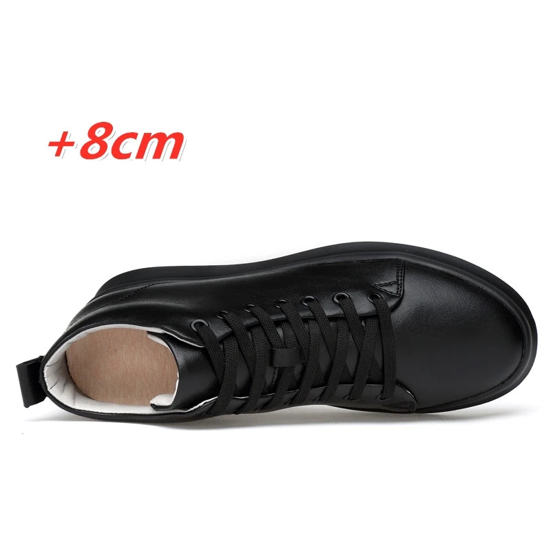 Summer Fashion Invisible Height-Increasing Shoes 8CM Korean Style British Invisible Height-Increasing Men's Shoes Casual Sports Sneakers - SMSB 66