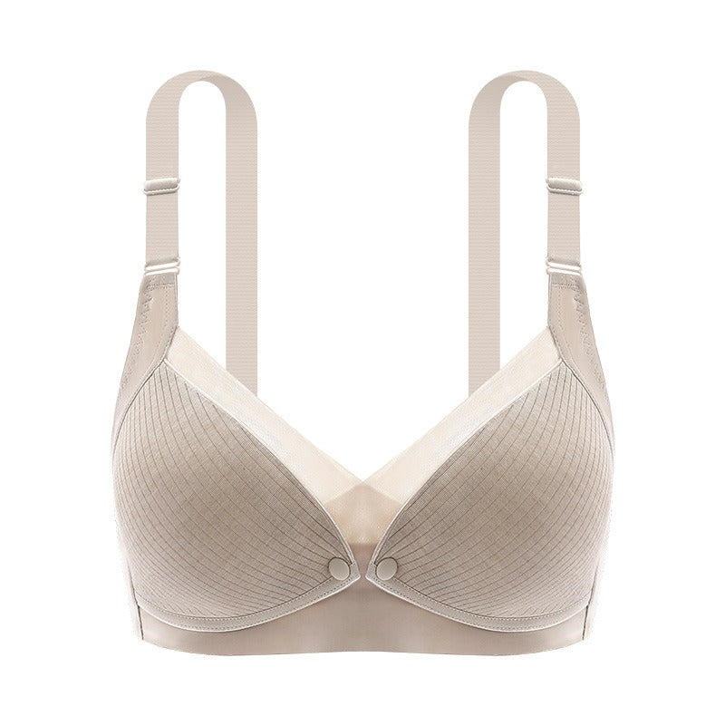 Nursing Underwear Maternity Underwear Front Open Buckle Thin Seamless Bra Cotton Lining Large Size Nursing Bra - SMSB 66