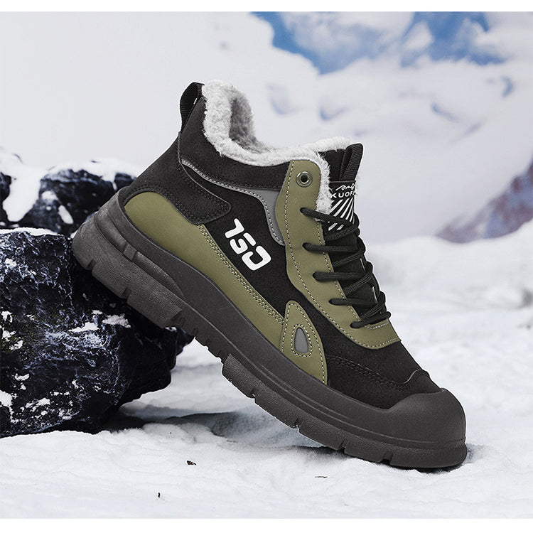 Winter fleece warm Martin boots men's casual sports versatile Korean version anti cold snow boots - SMSB 66
