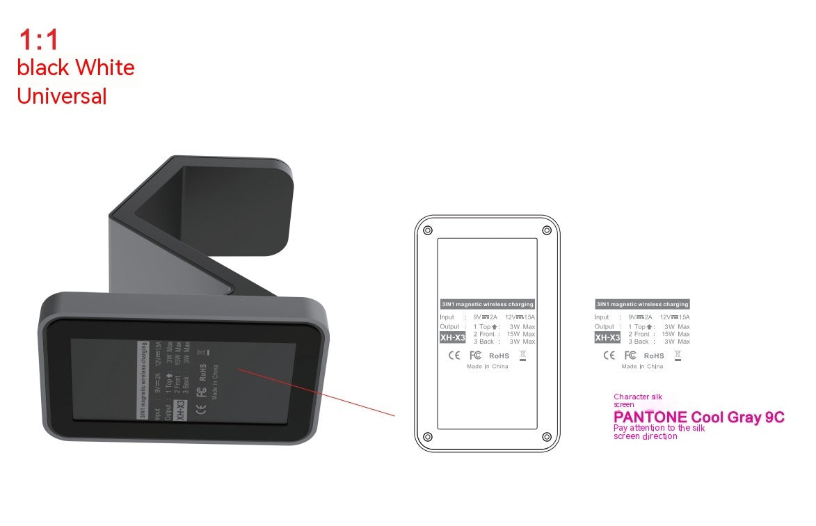 Three In One Magnetic Wireless Charger Phone Holder - SMSB 66