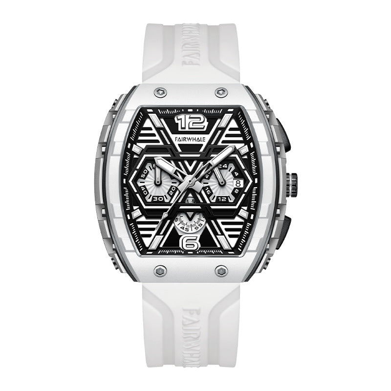 Men's multi-functional cool three eye shaking sonic explosive casual quartz wristwatch - SMSB 66