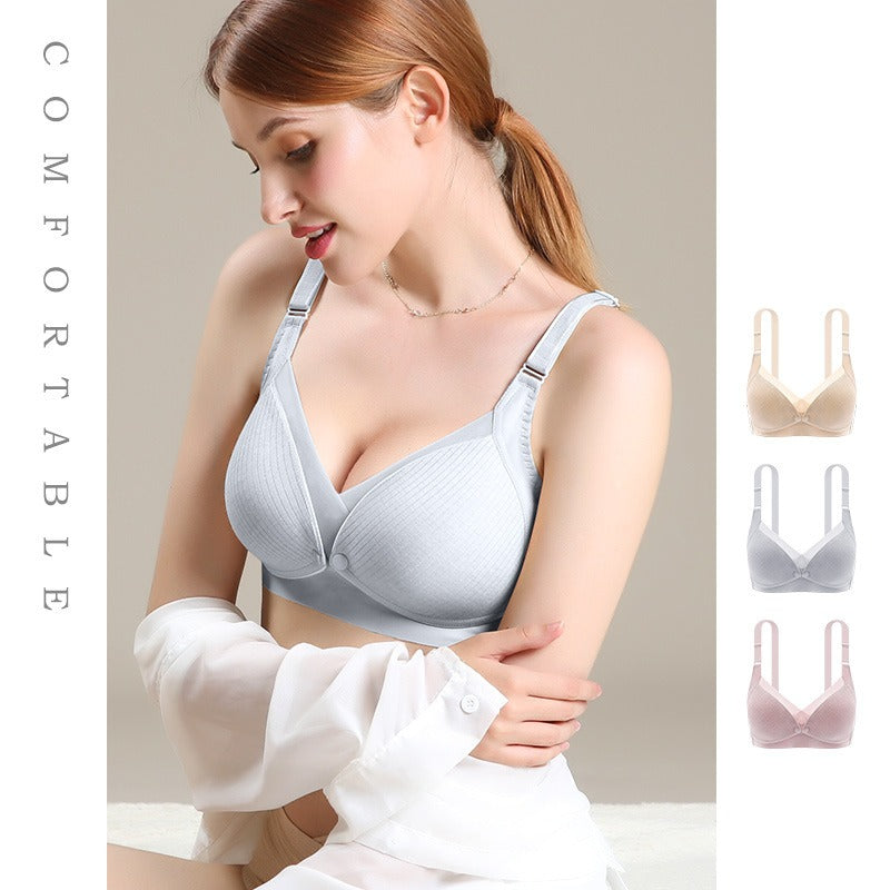 Nursing Underwear Maternity Underwear Front Open Buckle Thin Seamless Bra Cotton Lining Large Size Nursing Bra - SMSB 66
