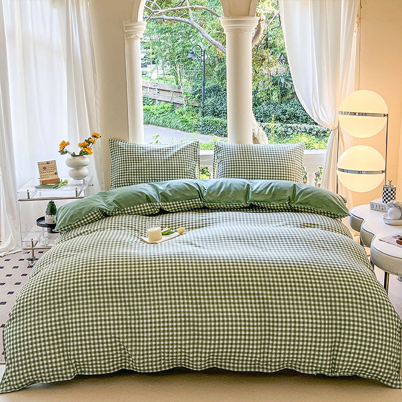 Cartoon Four-Piece Set Fresh Autumn and Winter Single Student Dormitory Bedding Sheet Three-Piece Set Single Quilt Cover - SMSB 66