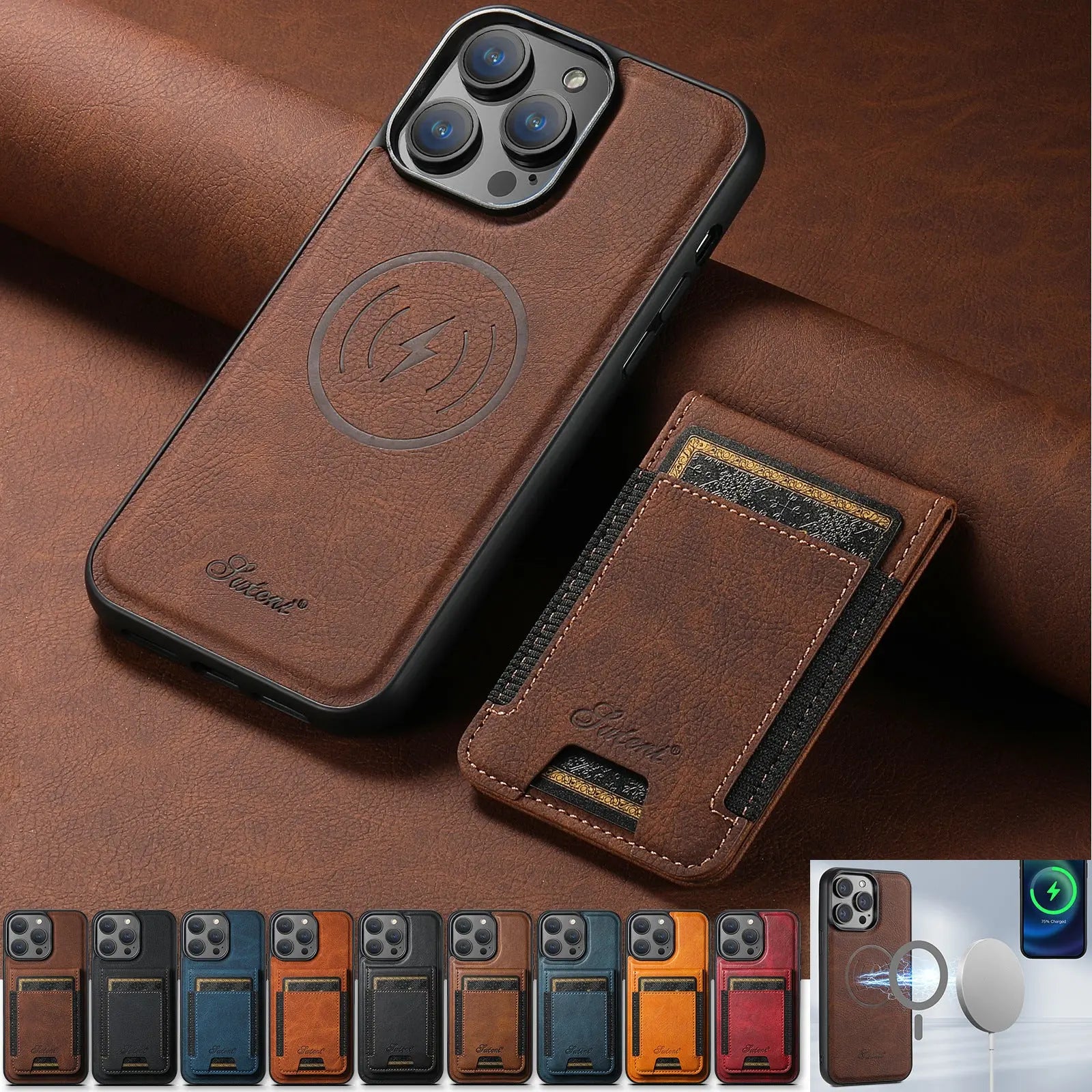 Applicable iPhone 15 Pro Max Card Slot Phone Case - SMSB 66