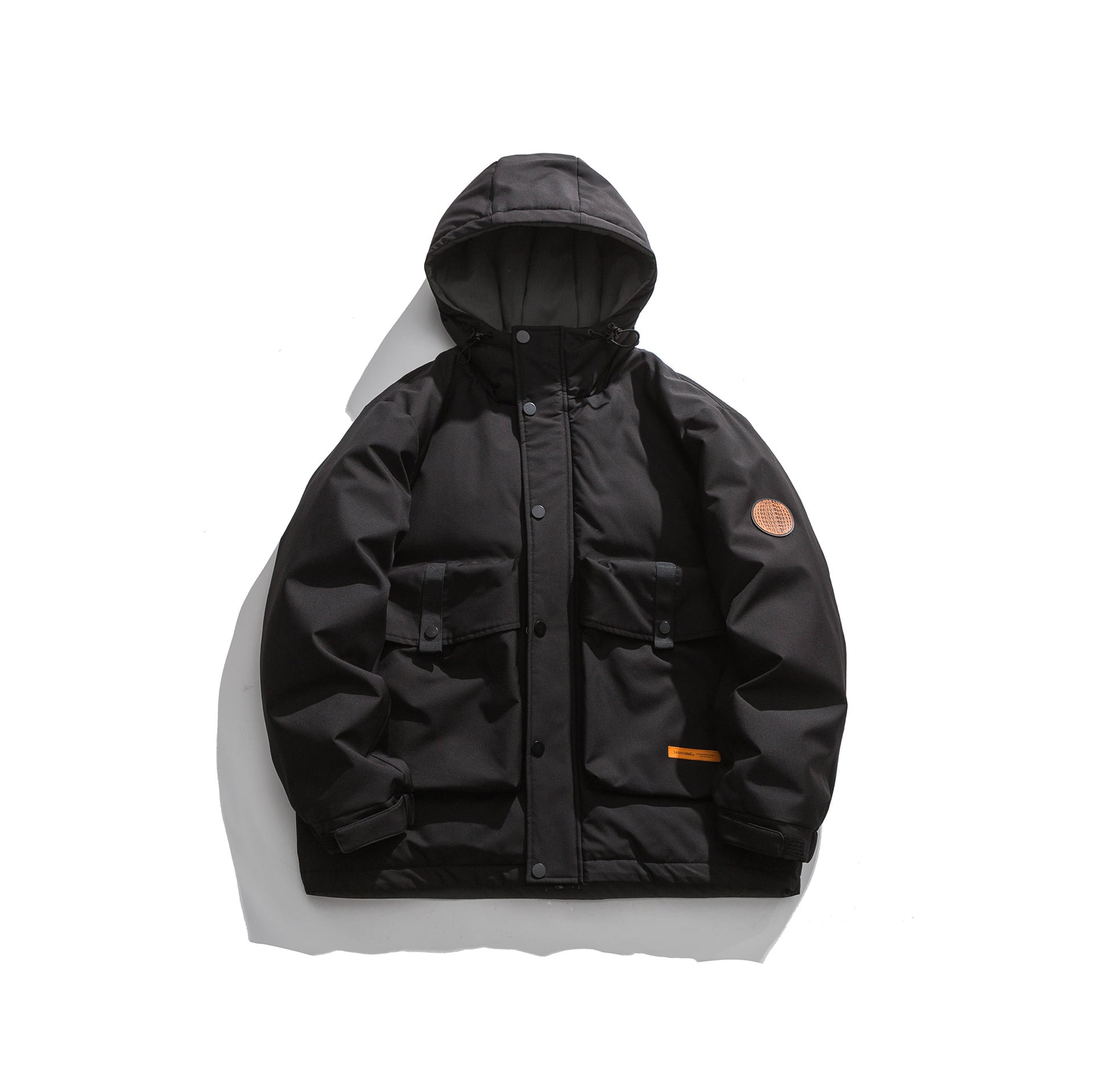 Workwear Hooded Down Jacket for Men Outdoor Warm Coat White Duck Down - SMSB 66