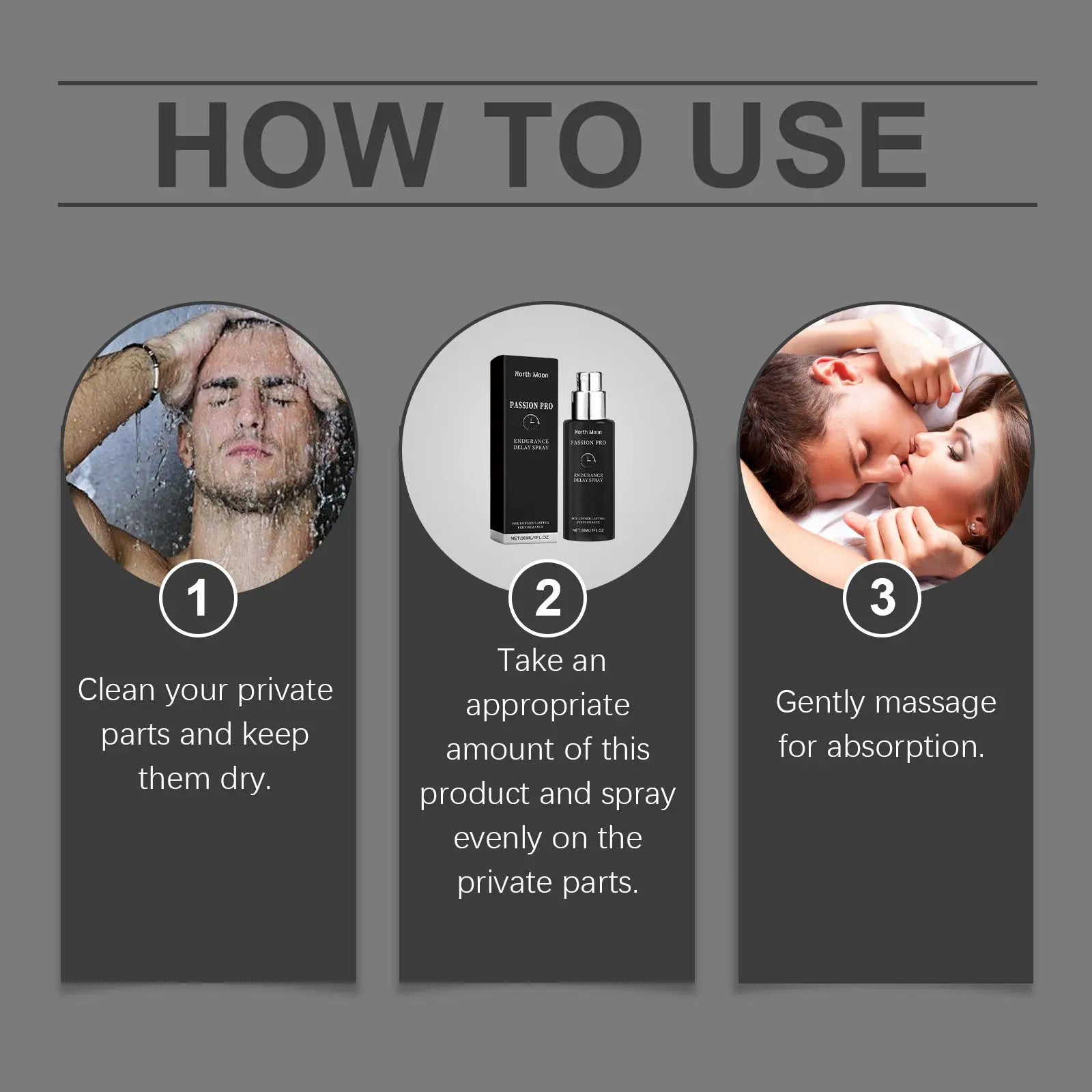 North Moon Men's Care Spray Men's Body Soothing Mild Moisturizing Daily Massage Spray eprolo