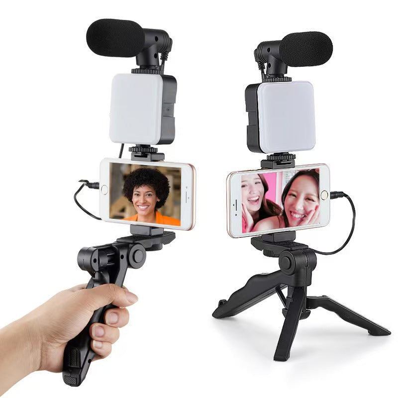 Desktop Beauty Leg Pocket Fill Light with Microphone Set Single Reflex Conference Lamp Handheld Photography with Microphone - SMSB 66