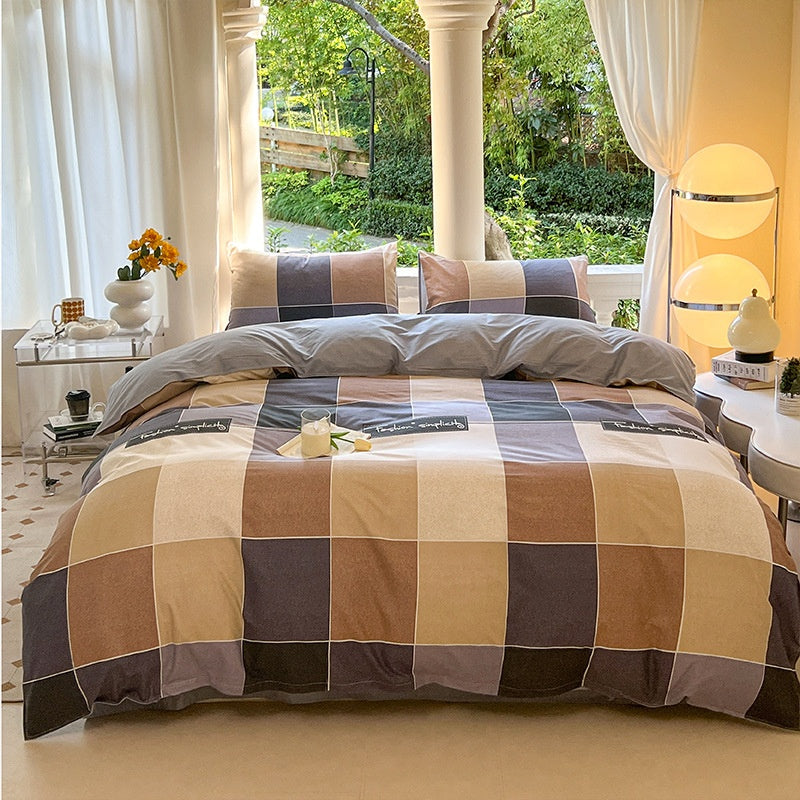 Cartoon Four-Piece Set Fresh Autumn and Winter Single Student Dormitory Bedding Sheet Three-Piece Set Single Quilt Cover - SMSB 66