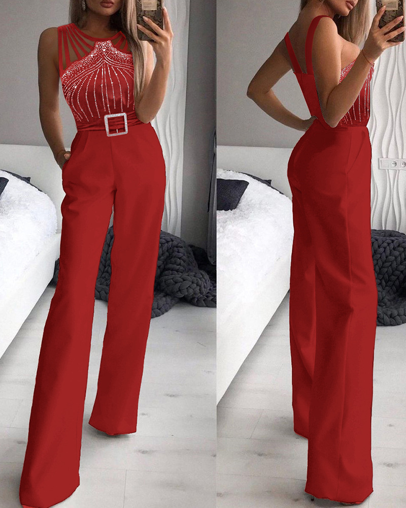 ODS0927M Women's New Fashion Sleeveless Bodycon Jumpsuit - SMSB 66