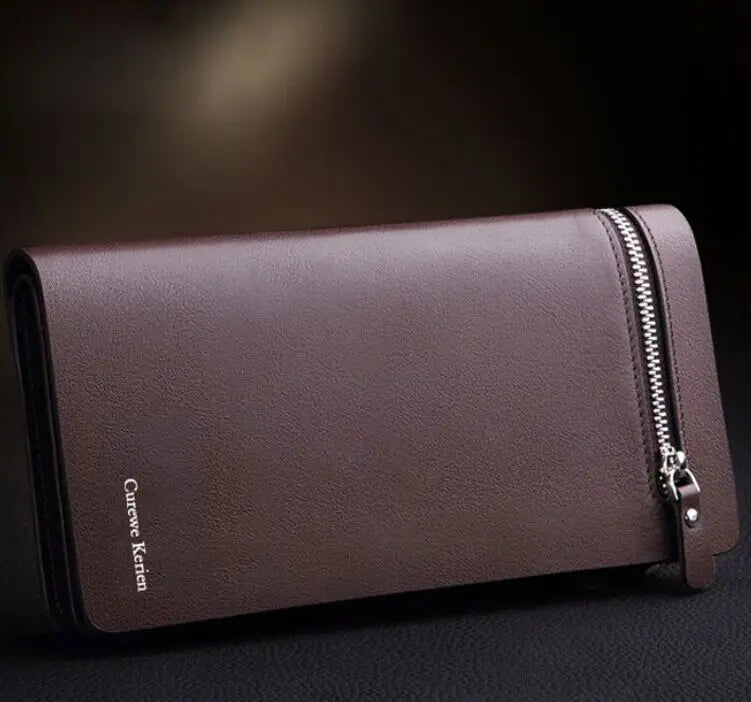 Bifold Men Wallet Brand Famous Mens Leather Long Wallet Clutch Male Money Purse ID Card Holder - SMSB 66