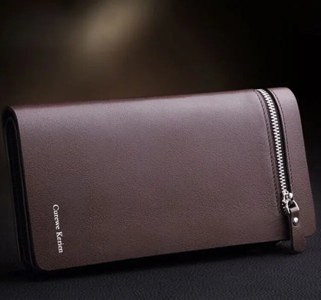 Bifold Men Wallet Brand Famous Mens Leather Long Wallet Clutch Male Money Purse ID Card Holder - SMSB 66