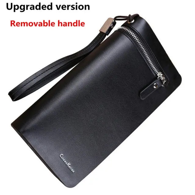 Bifold Men Wallet Brand Famous Mens Leather Long Wallet Clutch Male Money Purse ID Card Holder - SMSB 66