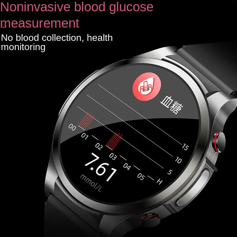 Blood glucose measurement electrocardiogram blood pressure heart rate body temperature exercise communication smart watch - SMSB 66