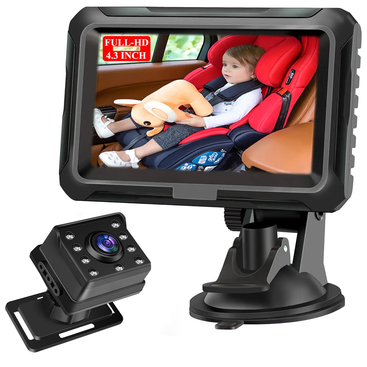 4.3 inch private model HD 1080P car baby monitor car baby mirror - SMSB 66