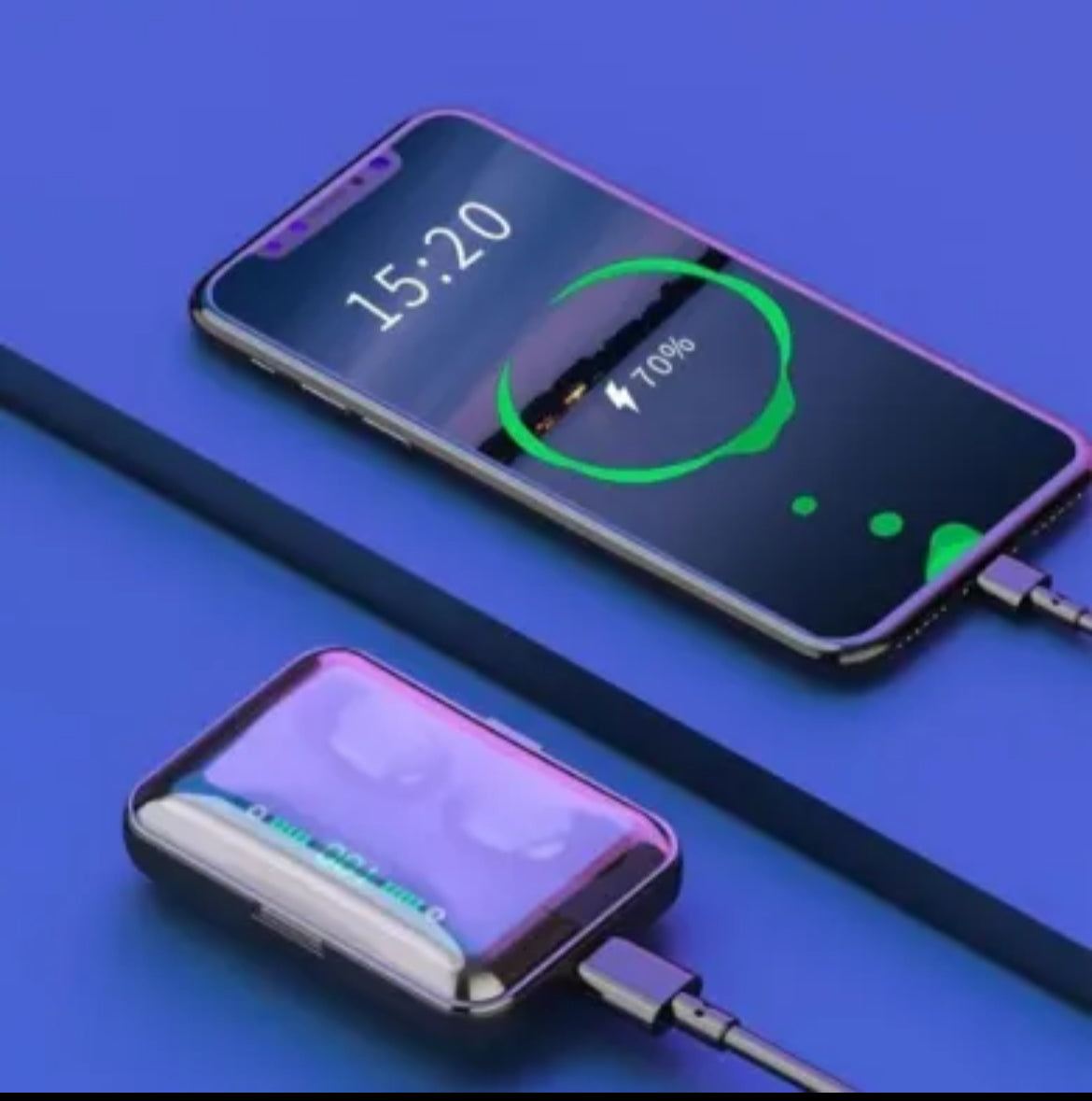 Multifunction Bluetooth Headset Binaural Movement Power Bank Phone Support - SMSB 66