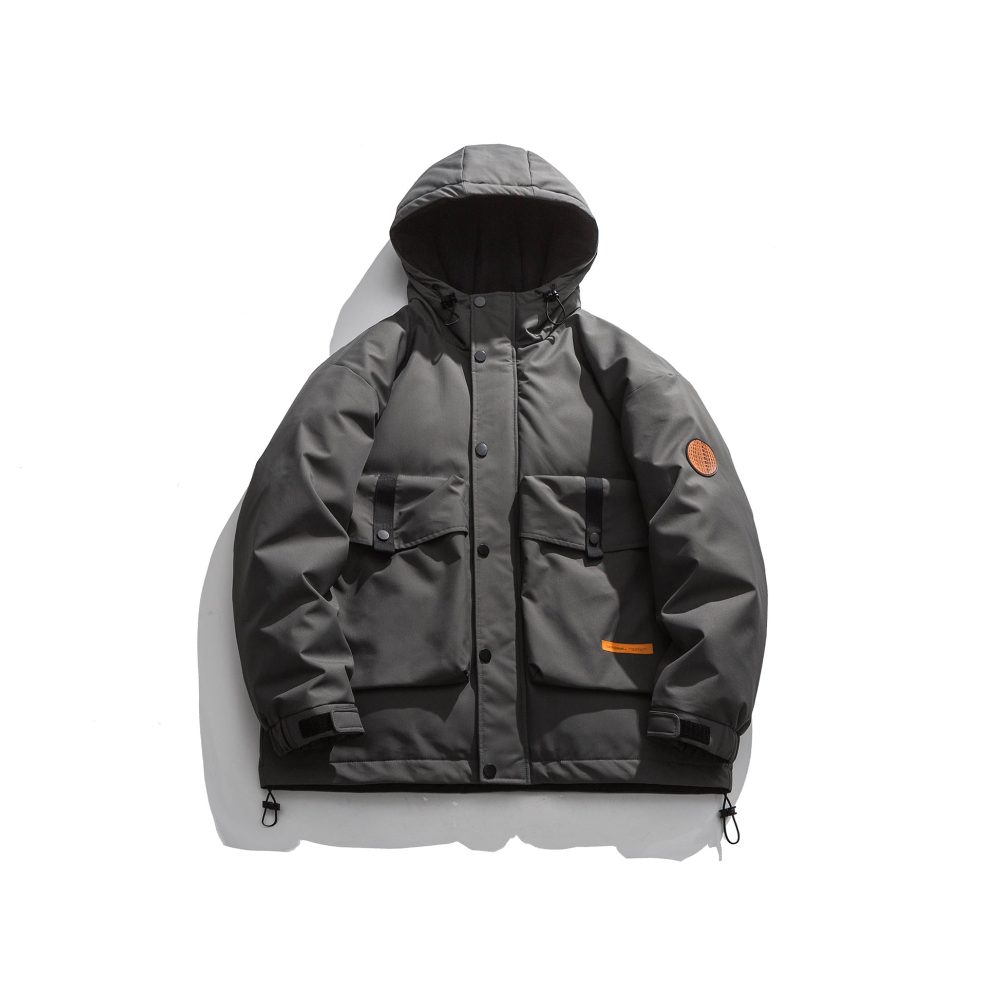 Workwear Hooded Down Jacket for Men Outdoor Warm Coat White Duck Down - SMSB 66