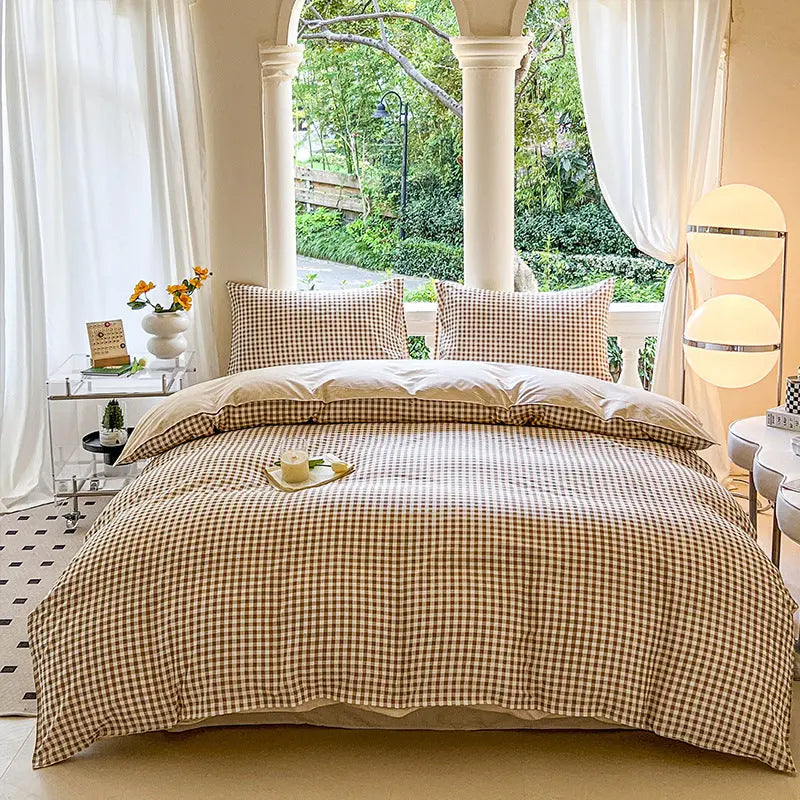 Cartoon Four-Piece Set Fresh Autumn and Winter Single Student Dormitory Bedding Sheet Three-Piece Set Single Quilt Cover - SMSB 66