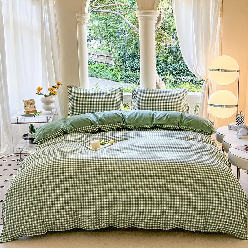 Cartoon Four-Piece Set Fresh Autumn and Winter Single Student Dormitory Bedding Sheet Three-Piece Set Single Quilt Cover - SMSB 66