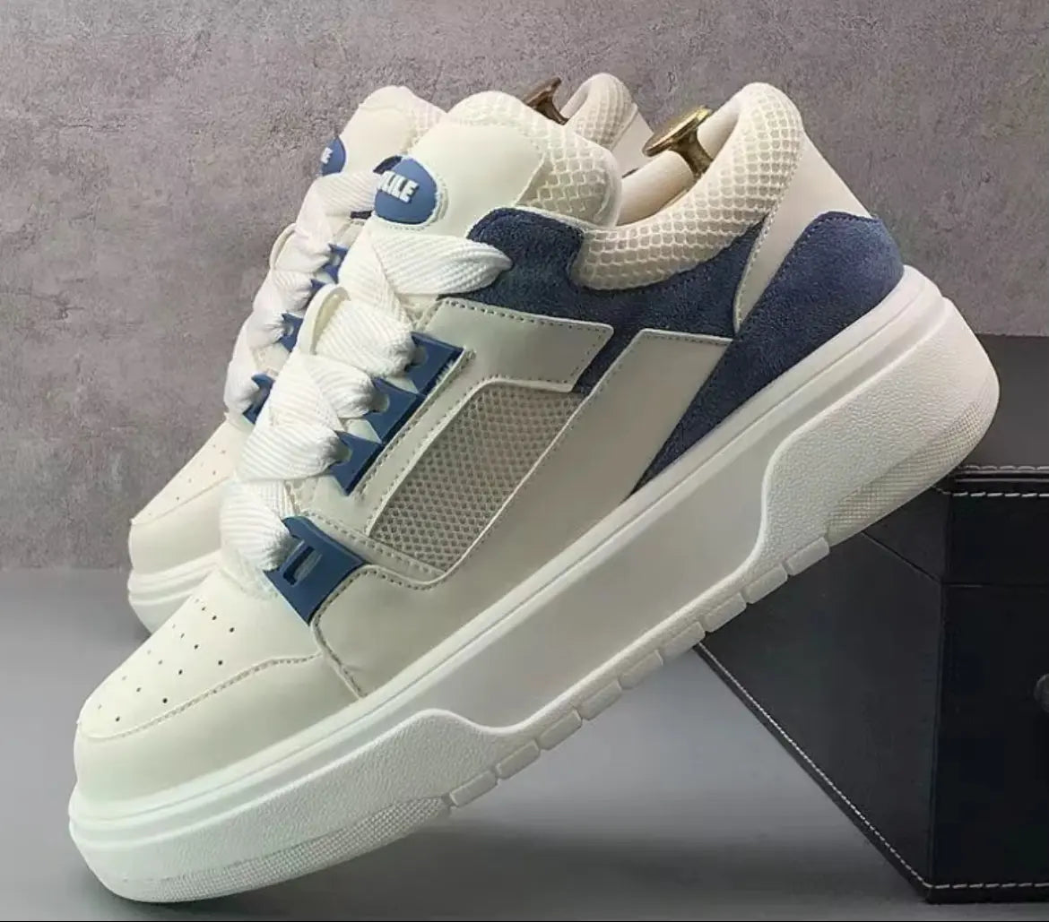 Chaussures de planche pour hommes à semelle épaisse augmentant la hauteur des chaussures décontractées respirantes antidérapantes résistantes à l'usure chaussures décontractées légères à coupe basse SMSB 66