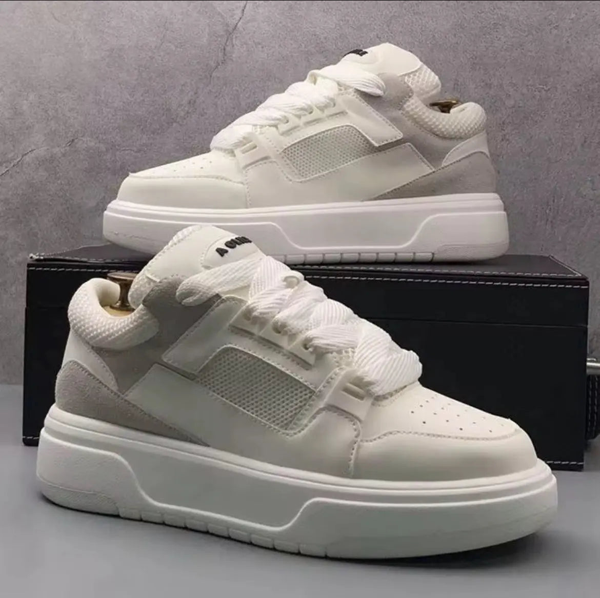 Chaussures de planche pour hommes à semelle épaisse augmentant la hauteur des chaussures décontractées respirantes antidérapantes résistantes à l'usure chaussures décontractées légères à coupe basse SMSB 66