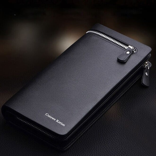 Bifold Men Wallet Brand Famous Mens Leather Long Wallet Clutch Male Money Purse ID Card Holder - SMSB 66