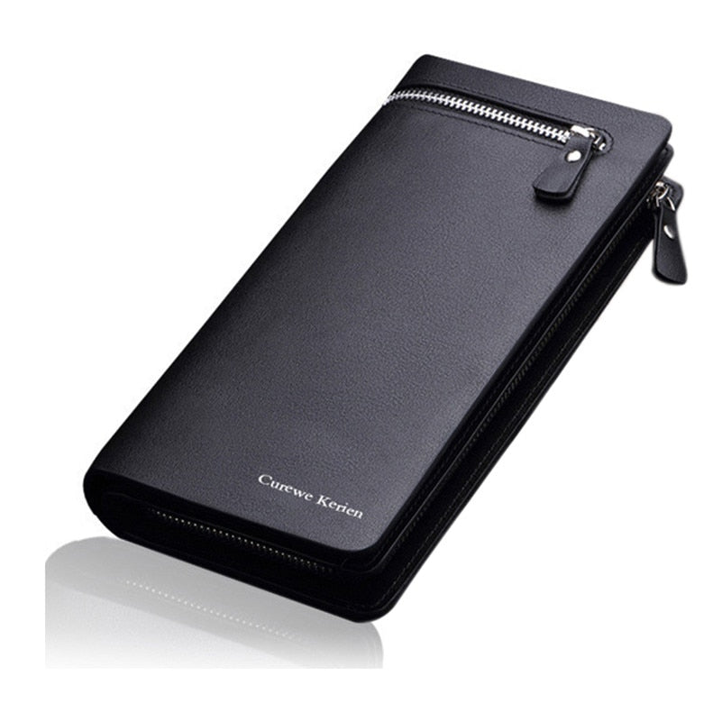 Bifold Men Wallet Brand Famous Mens Leather Long Wallet Clutch Male Money Purse ID Card Holder - SMSB 66