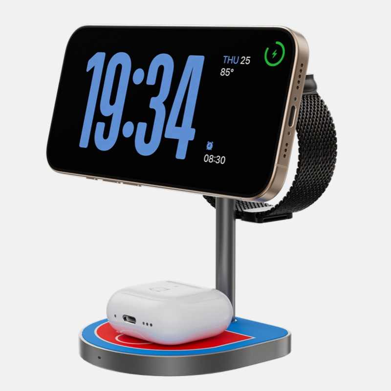 KUXIU X85 3-in-1 Basketball Magnetic Wireless Charger Compatible with Apple Family Bucket, Giving Boyfriend a Good Item - SMSB 66