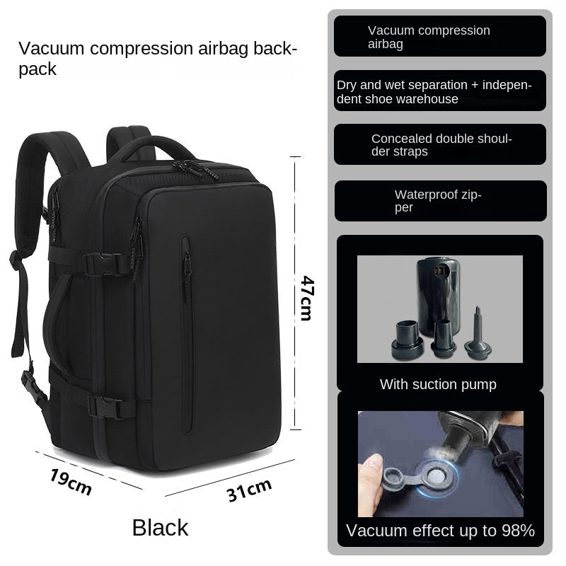 Inflatable Backpack with Expandable Large Capacity Vacuum Compression Dry-Wet Separation Storage Business Backpack - SMSB 66