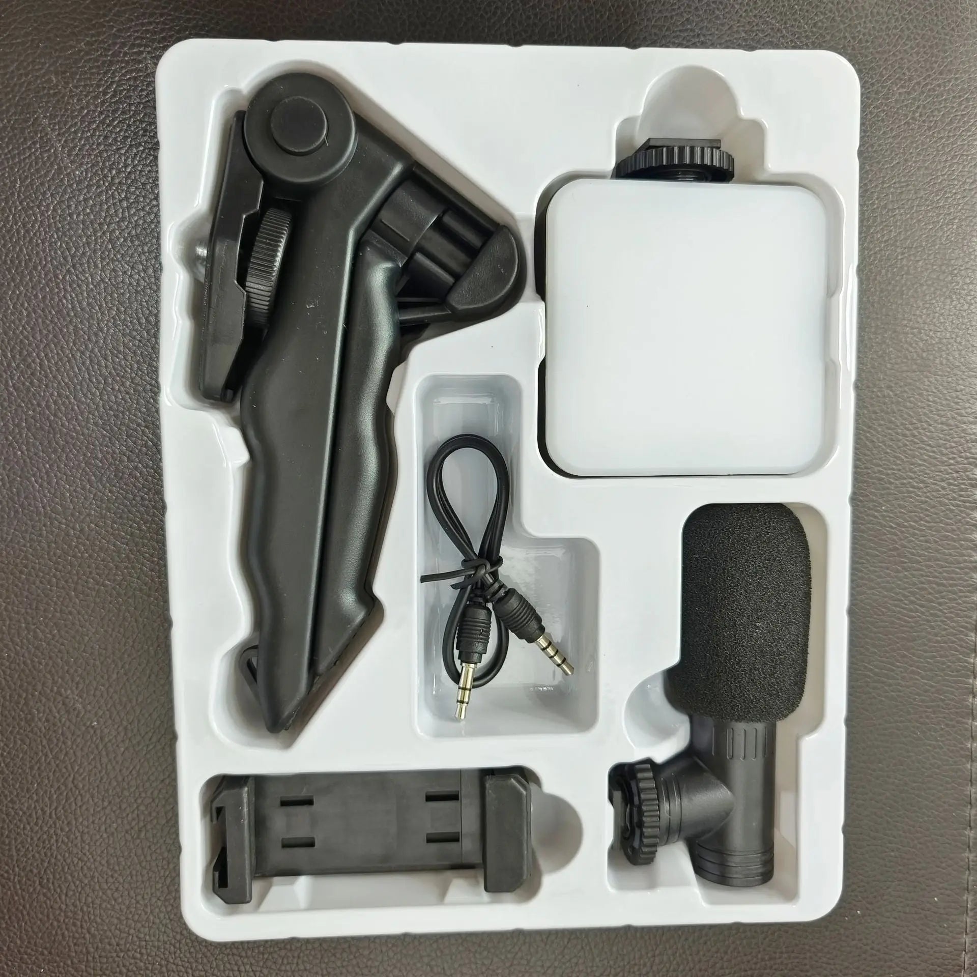 Desktop Beauty Leg Pocket Fill Light with Microphone Set Single Reflex Conference Lamp Handheld Photography with Microphone - SMSB 66