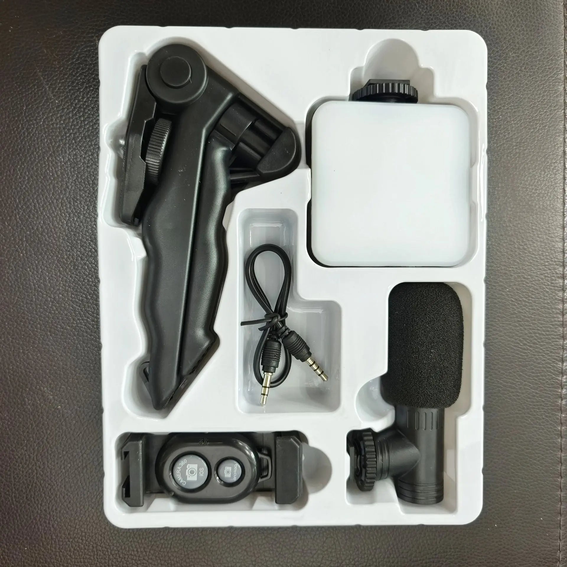 Desktop Beauty Leg Pocket Fill Light with Microphone Set Single Reflex Conference Lamp Handheld Photography with Microphone - SMSB 66