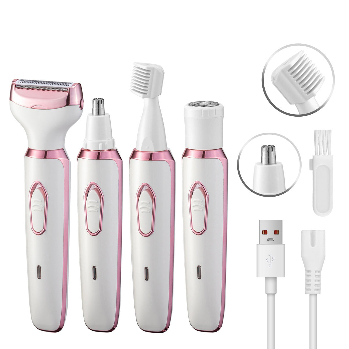 Electric Women's Hair Trimmer for Intimate Care - Multi-Functional Underarm and Pubic Hair Trimmer and Shaver - SMSB 66