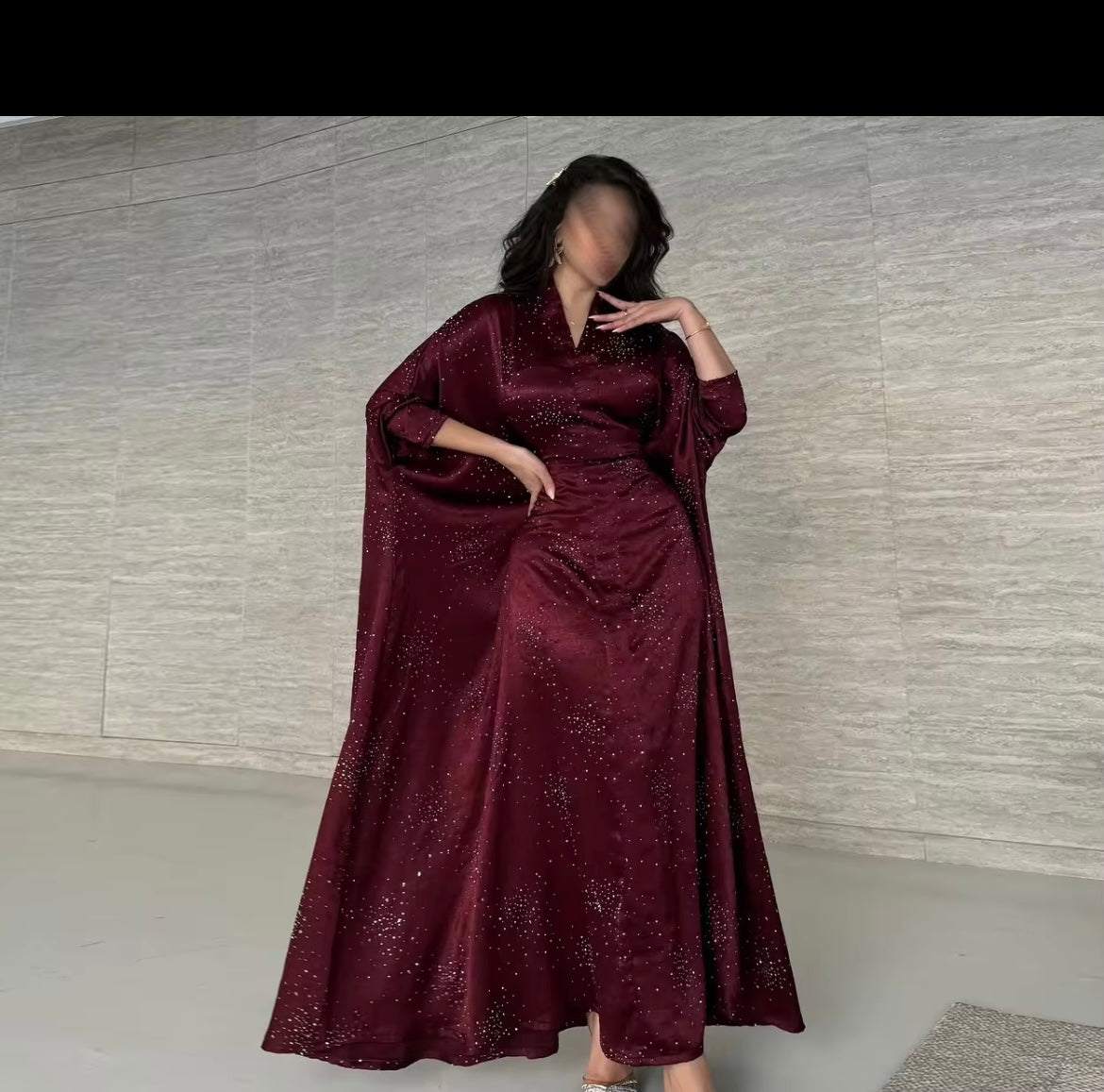 Exquis été élégant MQ180 Abaya pour les femmes modestes moyen-orient musulman arabe mode pull Robe pour Eid - SMSB 66