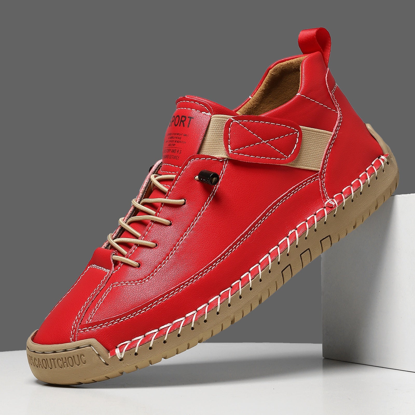 Men's mid top Martin boots outdoor casual workwear stitched men's shoes - SMSB 66