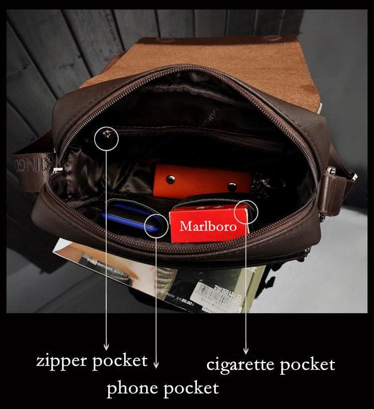 Men Messenger Bags Big Promotion Kangaroo Leather Shoulder Bags Men Handbags Brand Casual Briefcase - SMSB 66